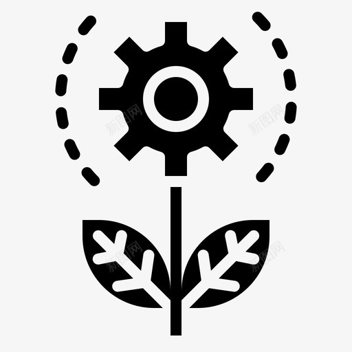 齿轮生态绿色svg_新图网 https://ixintu.com 绿色 动力 齿轮 生态 自然 能源