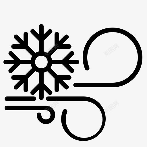 雪风雪花暴风雨svg_新图网 https://ixintu.com 风雪 雪花 暴风雨 天气