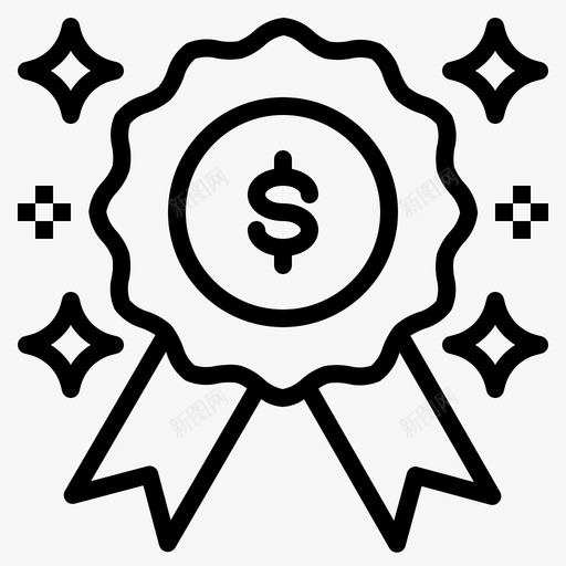 奖赏奖品奖章svg_新图网 https://ixintu.com 奖品 奖赏 奖章 金钱 财务