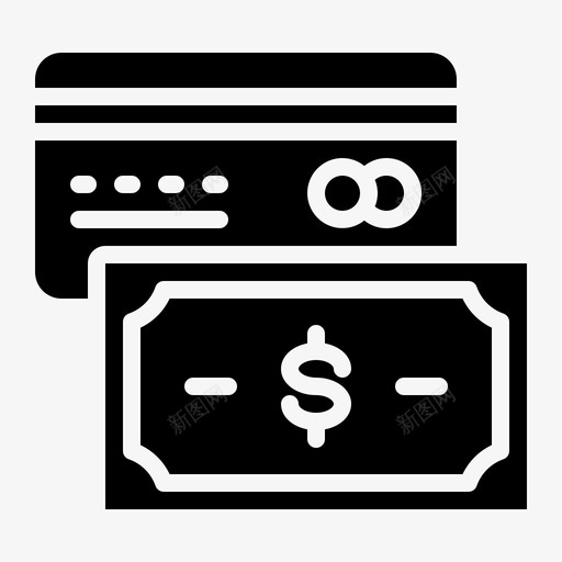 钱卡现金svg_新图网 https://ixintu.com 金融 钱卡 现金 信用
