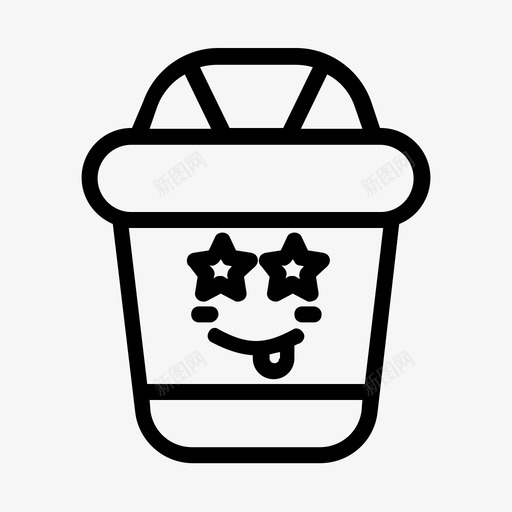 可爱垃圾桶垃圾轮廓svg_新图网 https://ixintu.com 可爱 垃圾桶 垃圾 轮廓