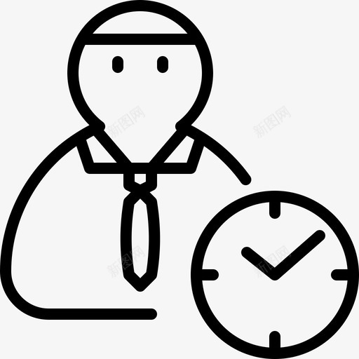 上班族人时间svg_新图网 https://ixintu.com 上班族 上班 族人 时间 用户