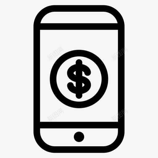 手机银行商业金融svg_新图网 https://ixintu.com 手机 银行 金融 商业 安全 智能 技术