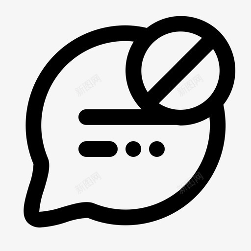 消息禁止聊天禁止svg_新图网 https://ixintu.com 禁止 消息 聊天 垃圾 邮件 用户界面 第五 五卷