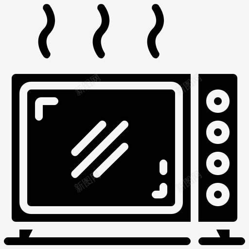 微波炉家电家用svg_新图网 https://ixintu.com 微波炉 家电 家用 家居 雕文