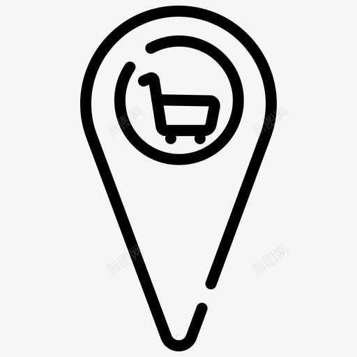 购物地点商场市场svg_新图网 https://ixintu.com 购物 地点 商场市场 商店 地图 位置 风格