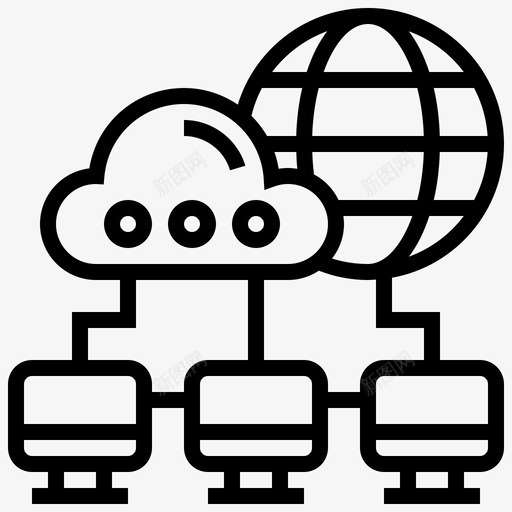 云网络计算机数据库svg_新图网 https://ixintu.com 网络 云网 网络计算机 数据库 服务器 分析