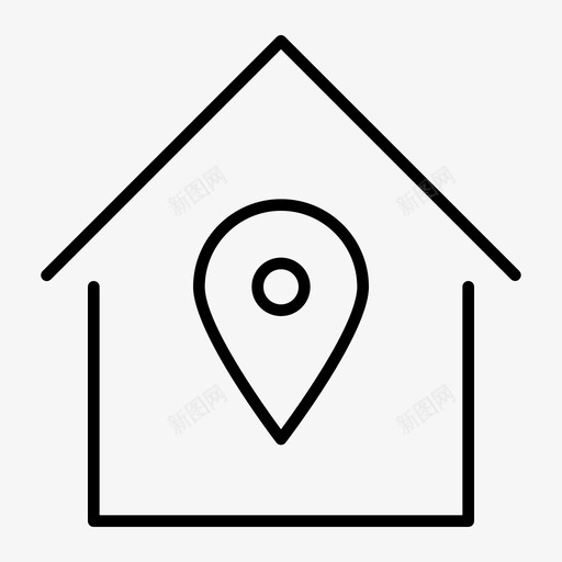 地址全球定位系统房子svg_新图网 https://ixintu.com 地址 全球定位 系统 房子 位置 地点 商业 图标
