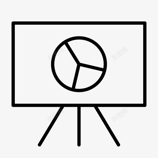 图表板展示板饼图svg_新图网 https://ixintu.com 图表 展示 饼图 研讨会 教育 图标