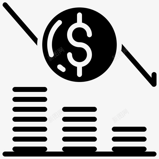 下降价格低销售svg_新图网 https://ixintu.com 下降 价格 价格低 销售 销售商 商业 财务 第卷 图示