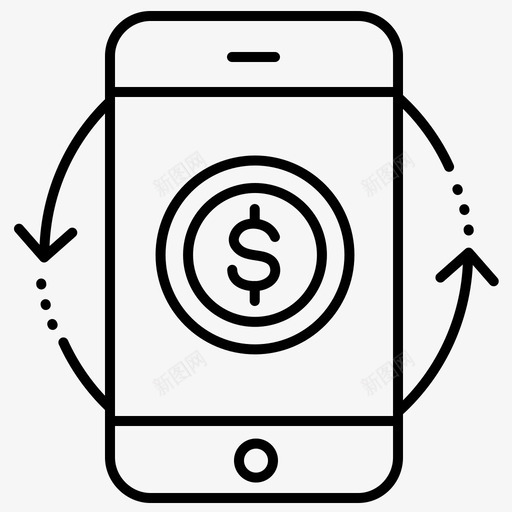 移动转账货币智能手机svg_新图网 https://ixintu.com 移动 转账 货币 智能 手机 手机商 商业 金融