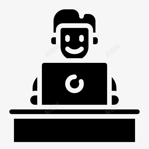 在家工作工作工人svg_新图网 https://ixintu.com 工作 在家 工人