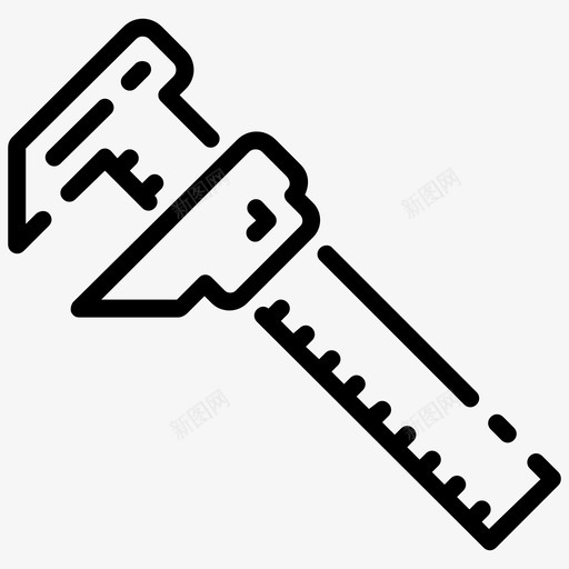 千分尺卡尺结构svg_新图网 https://ixintu.com 结构 工具 千分尺 卡尺 第卷