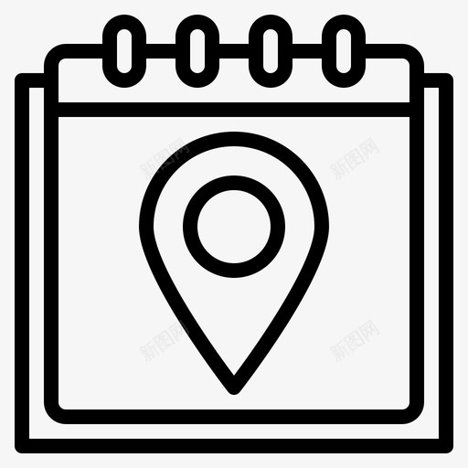 日历日期地点svg_新图网 https://ixintu.com 日期 日历 地点 日程