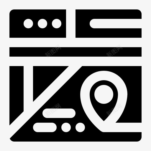 网页定位导航在线svg_新图网 https://ixintu.com 网页 定位 导航 在线 地图 第二 字形