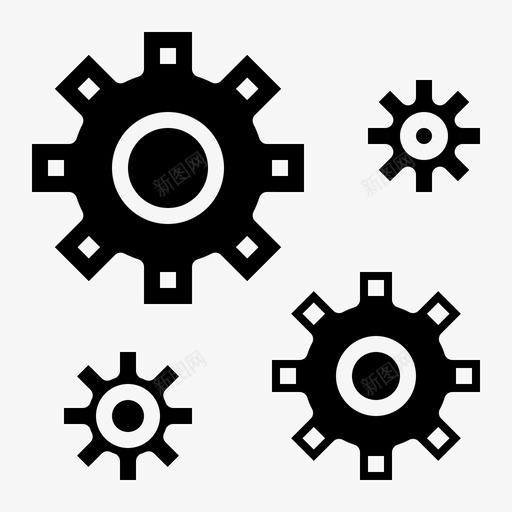齿轮建筑工程svg_新图网 https://ixintu.com 齿轮 建筑工程 工业技术