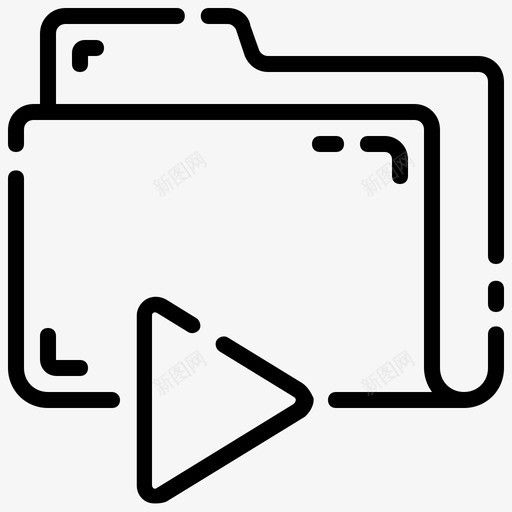 媒体文件夹目录播放svg_新图网 https://ixintu.com 文件夹 媒体 媒体文件 目录 播放 大纲