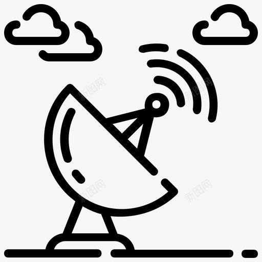 太空碟广播通讯svg_新图网 https://ixintu.com 太空 广播 通讯