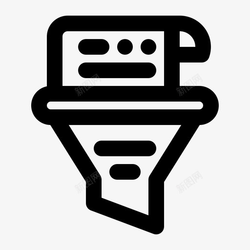 漏斗分析分析商业智能svg_新图网 https://ixintu.com 漏斗 分析 商业智能 转化率