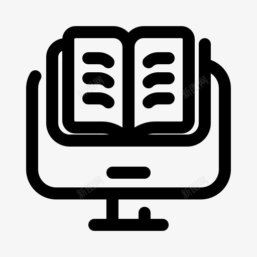 电子书教育监控svg_新图网 https://ixintu.com 教育 电子书 监控 学习 技术学校