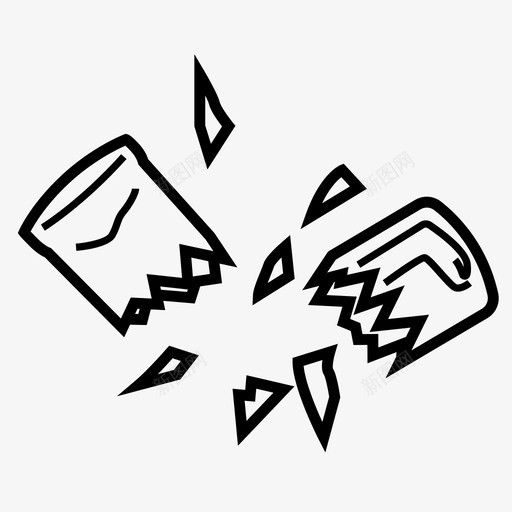 碎玻璃瓶子碎svg_新图网 https://ixintu.com 玻璃 玻璃瓶 瓶子 破碎瓶子 碎碎