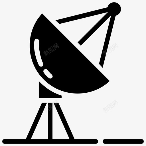 抛物面天线卫星信号通信符号svg_新图网 https://ixintu.com 抛物面 天线 卫星 信号 通信 符号