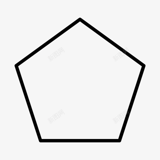 五角大楼数学形状svg_新图网 https://ixintu.com 数学 形状 五角大楼 教育 图标