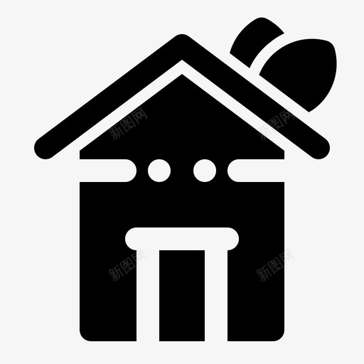 绿房子工程师花svg_新图网 https://ixintu.com 房子 工程师 大地 母亲 雕文