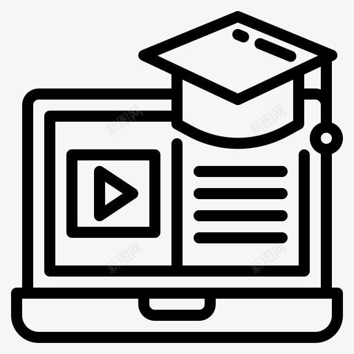 毕业教育在线学习svg_新图网 https://ixintu.com 毕业 教育 在线学习 笔记本 电脑 学校教育 学校