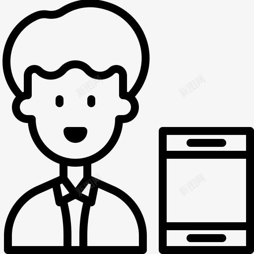 智能手机虚拟形象客户svg_新图网 https://ixintu.com 虚拟 形象 用户 智能 手机 客户 社交