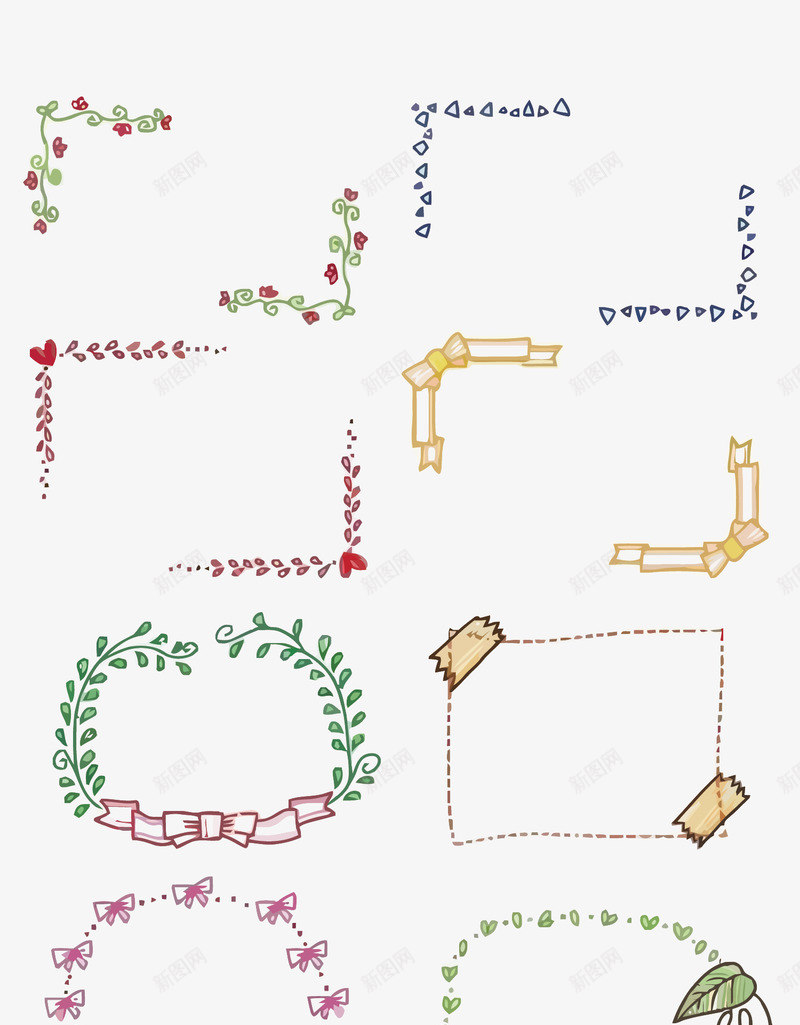 卡通边框门窗透明png免抠素材_新图网 https://ixintu.com 卡通 边框 门窗 透明