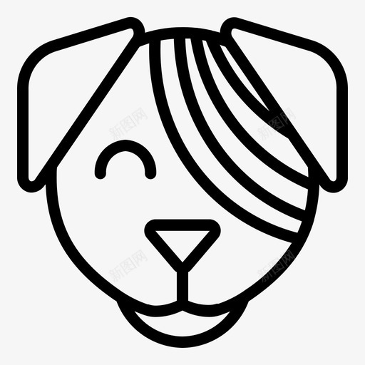 绷带狗宠物svg_新图网 https://ixintu.com 宠物 兽医 绷带 轮廓