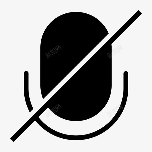 静音电子麦克风svg_新图网 https://ixintu.com 静音 电子 麦克风 录音 语音 摄像头 图示