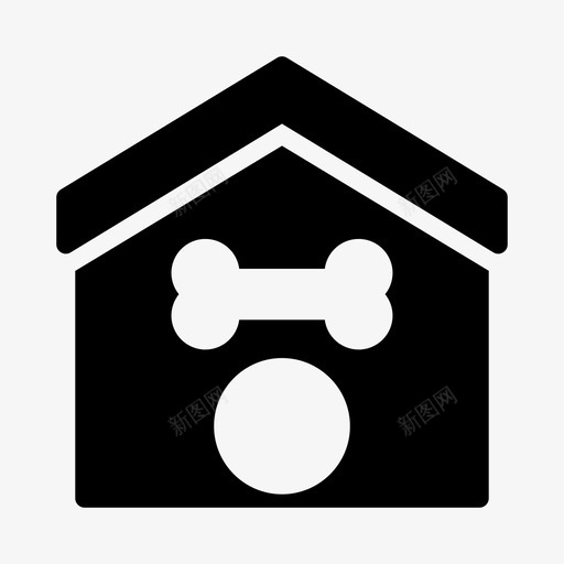 狗窝动物骨头svg_新图网 https://ixintu.com 生活方式 狗窝 动物 骨头 头家 完美 雕文