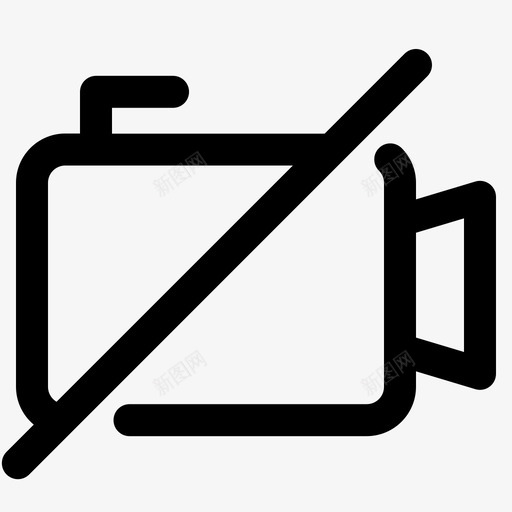 视频通话摄像头无通知svg_新图网 https://ixintu.com 视频 通话 用户界面 摄像头 通知 关闭
