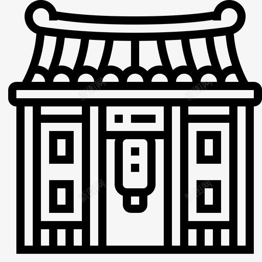 kaminarimon门浅草日本svg_新图网 https://ixintu.com 门门 浅草 日本 寺庙 标线