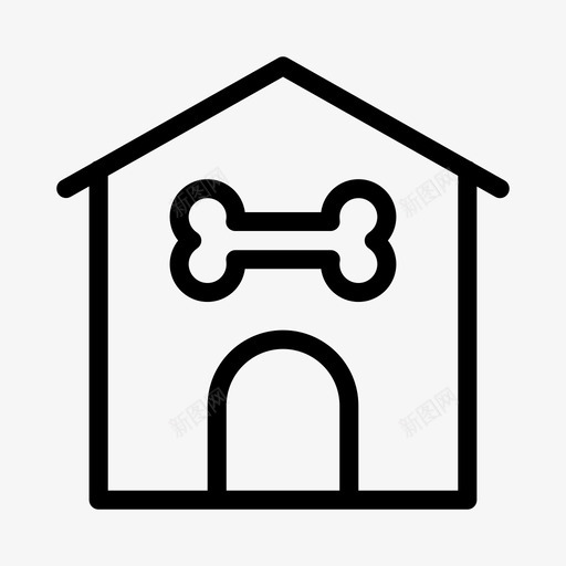 狗骨头狗屋svg_新图网 https://ixintu.com 骨头 狗屋家 宠物 室内 家居装饰 像素 完美 线条 轮廓