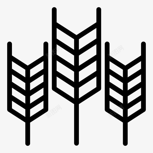 谷物秋天季节svg_新图网 https://ixintu.com 秋天 谷物 季节 小麦 轮廓