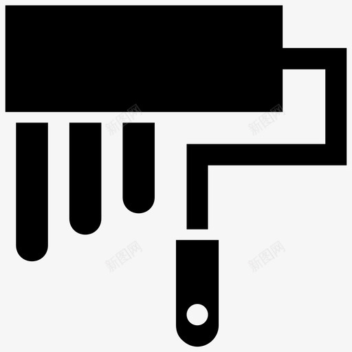 油漆辊艺术绘画彩色绘画svg_新图网 https://ixintu.com 油漆 绘画 艺术 彩色 墙壁 响应 用户界面 实心 图标