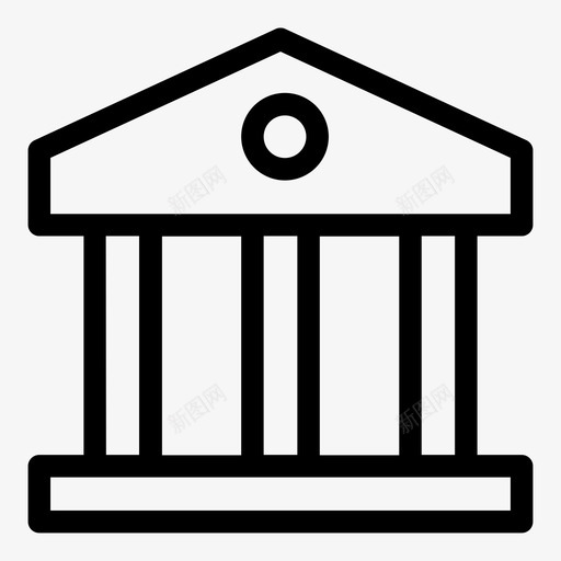 银行建筑物货币svg_新图网 https://ixintu.com 银行 建筑物 货币 交易 金融