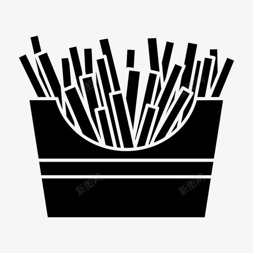 薯条食品法式svg_新图网 https://ixintu.com 薯条 食品 法式 炸土 土豆