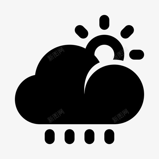 雨云白天svg_新图网 https://ixintu.com 雨云 白天 天气预报 天气 天气图 图标