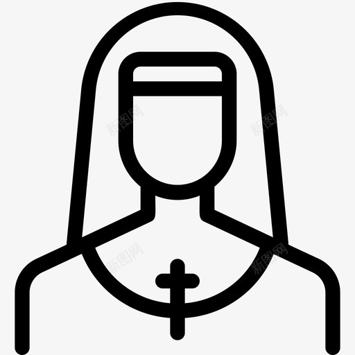 修女复活节彩蛋svg_新图网 https://ixintu.com 复活节 快乐 修女 彩蛋 祭司