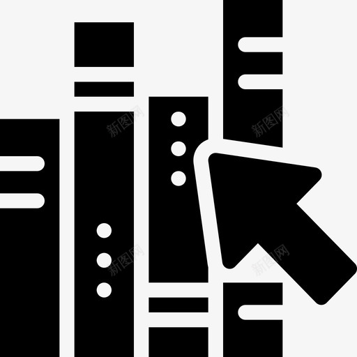 图书馆书店书架学习svg_新图网 https://ixintu.com 书店 图书馆 书架 学习