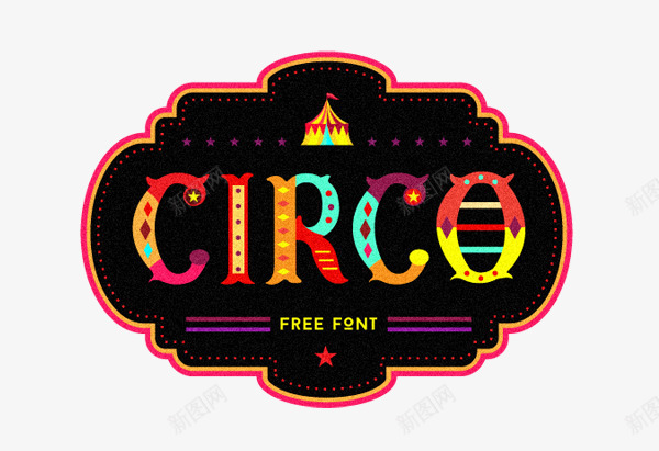 CIRCO Free Font CIRCOType inspired by CircusFree Font 中国风png免抠素材_新图网 https://ixintu.com 中国 国风