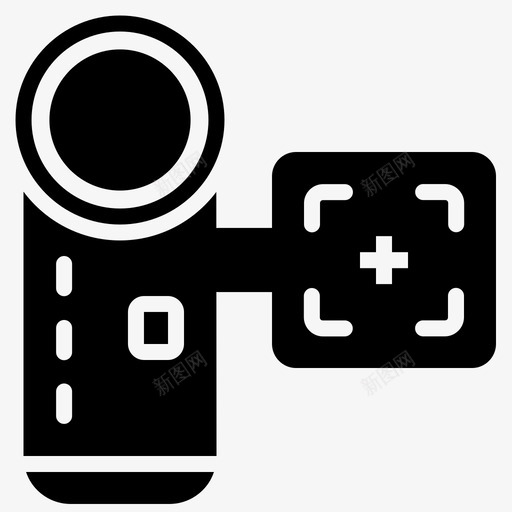 摄像机电子产品手持式svg_新图网 https://ixintu.com 摄像机 电子产品 手持 录像机 轮廓
