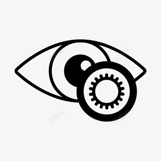 隐形眼镜彩色隐形眼镜眼睛svg_新图网 https://ixintu.com 隐形眼镜 彩色 眼睛 眼科 诊所 视力