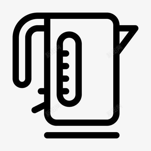 水壶咖啡热水svg_新图网 https://ixintu.com 水壶 咖啡 热水 厨房 茶水 水线 图标