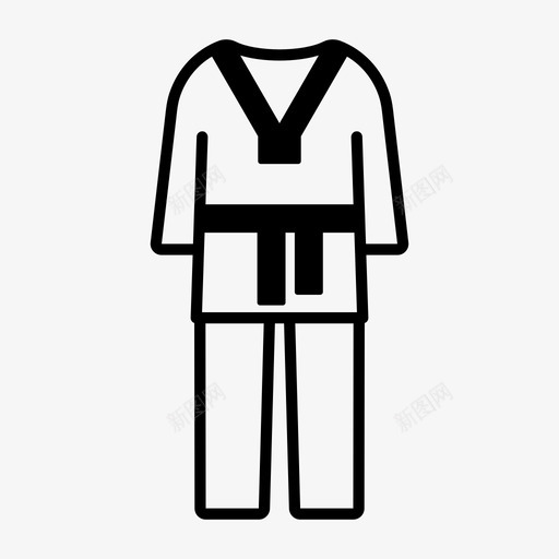 跆拳道制服踢武术svg_新图网 https://ixintu.com 跆拳道 制服 武术 运动 奥运会 锻炼