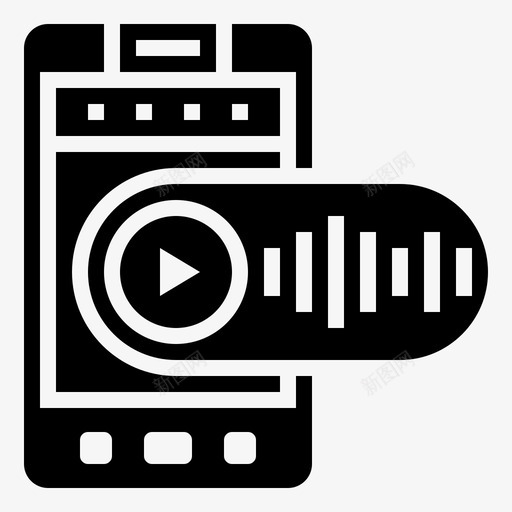 语音信息应用程序录音svg_新图网 https://ixintu.com 语音 信息 应用程序 录音 智能 手机 在家 工作